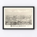 Vintage Map of Southville, Massachusetts 1887