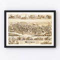 Vintage Map of Medway, Massachusetts 1887