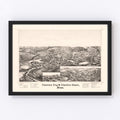 Vintage Map of Charlton City, Massachusetts 1887