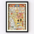 Vintage Map of Los Angeles, California 2012