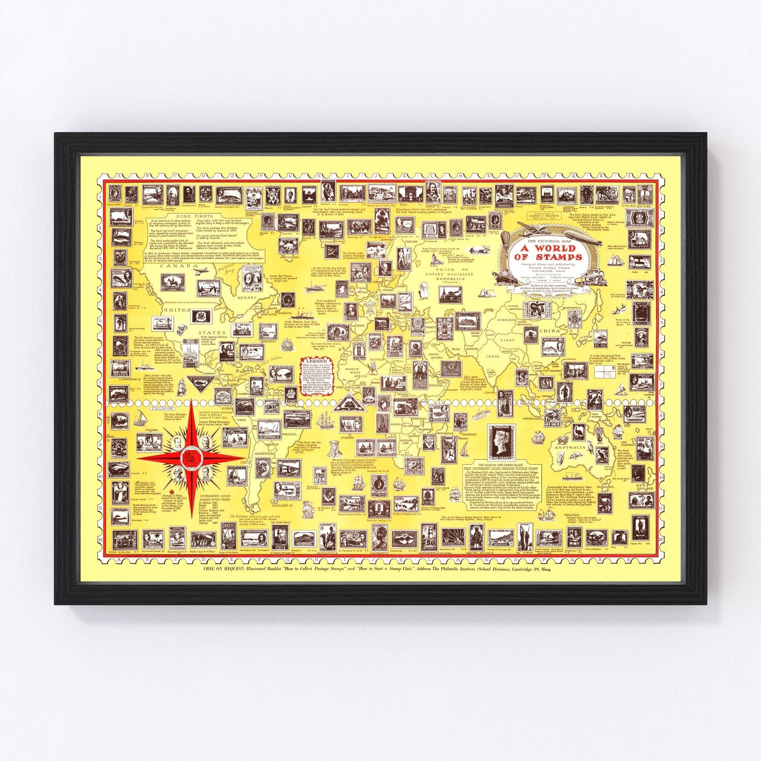 World Map of Stamps, 1947