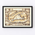 Vintage Map of Martha's Vineyard, 1954