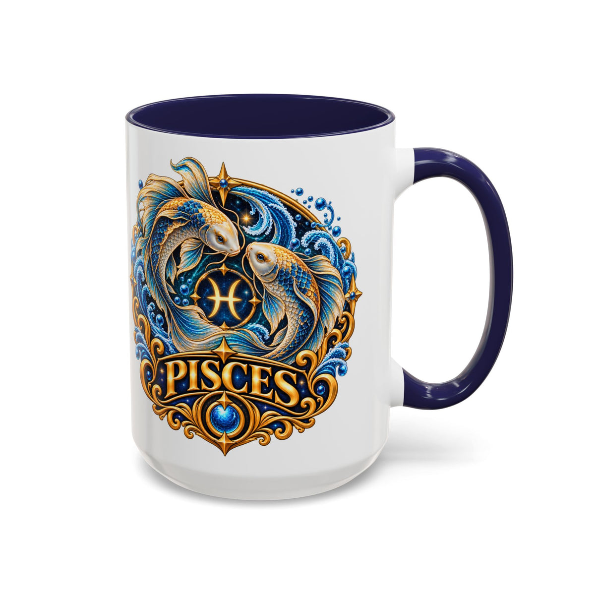 Pisces Zodiac Coffee Mug — Decorative Accent Astrology Mug (11/15oz)
