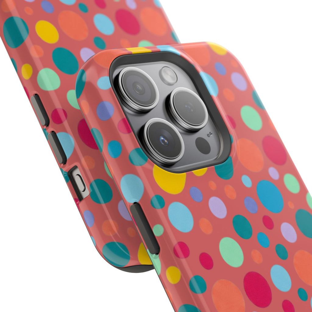 Colorful Polka Dot Magnetic Phone Case — Impact-Resistant, Vibrant Retro Dots