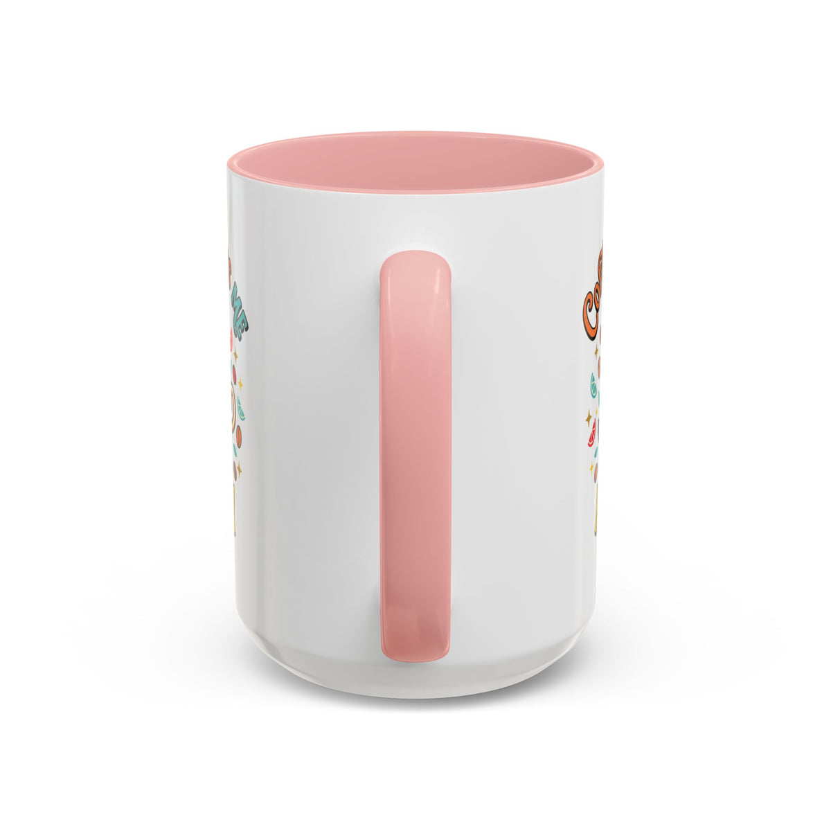 Coffee Mug — "Coffee Makes Me Happy" Cute Retro Accent Mug (11/15oz)