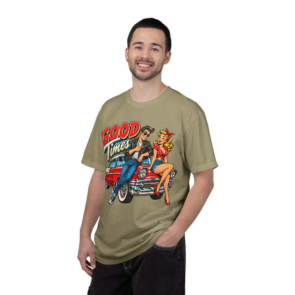 Good Times Retro Car Tee — Vintage 1950s Rockabilly Graphic T‑Shirt