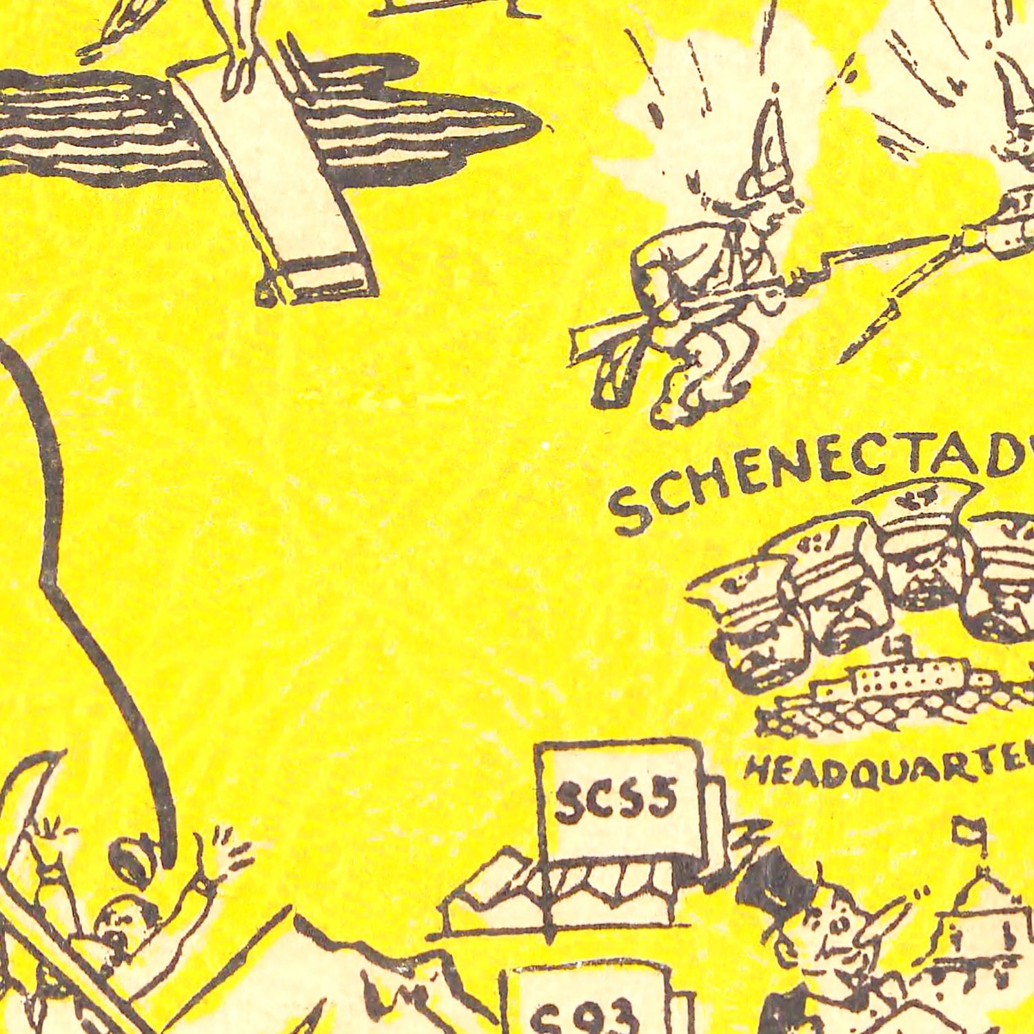 Vintage Map of Civilian Conservation Corp Schenectady District, 1937
