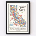 Vintage Map of California 1933