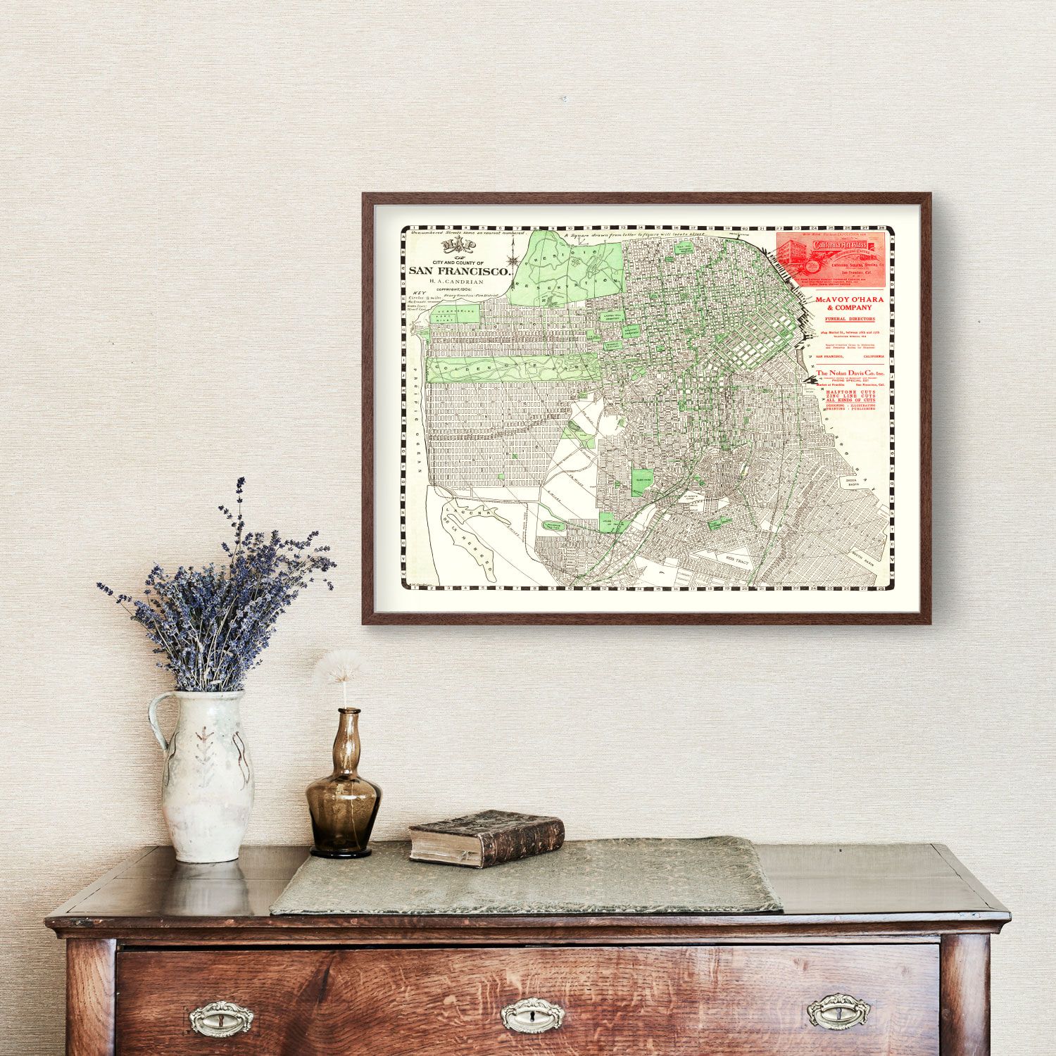 Vintage Map of San Francisco, California 1906