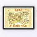 Vintage Map of Greenfield Village, 1951