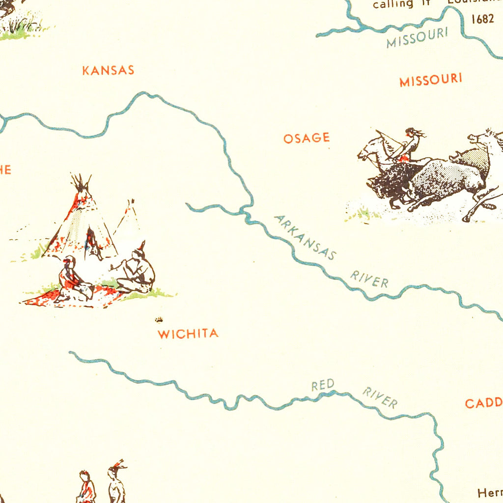 Vintage Revolutionary War Map of the United States