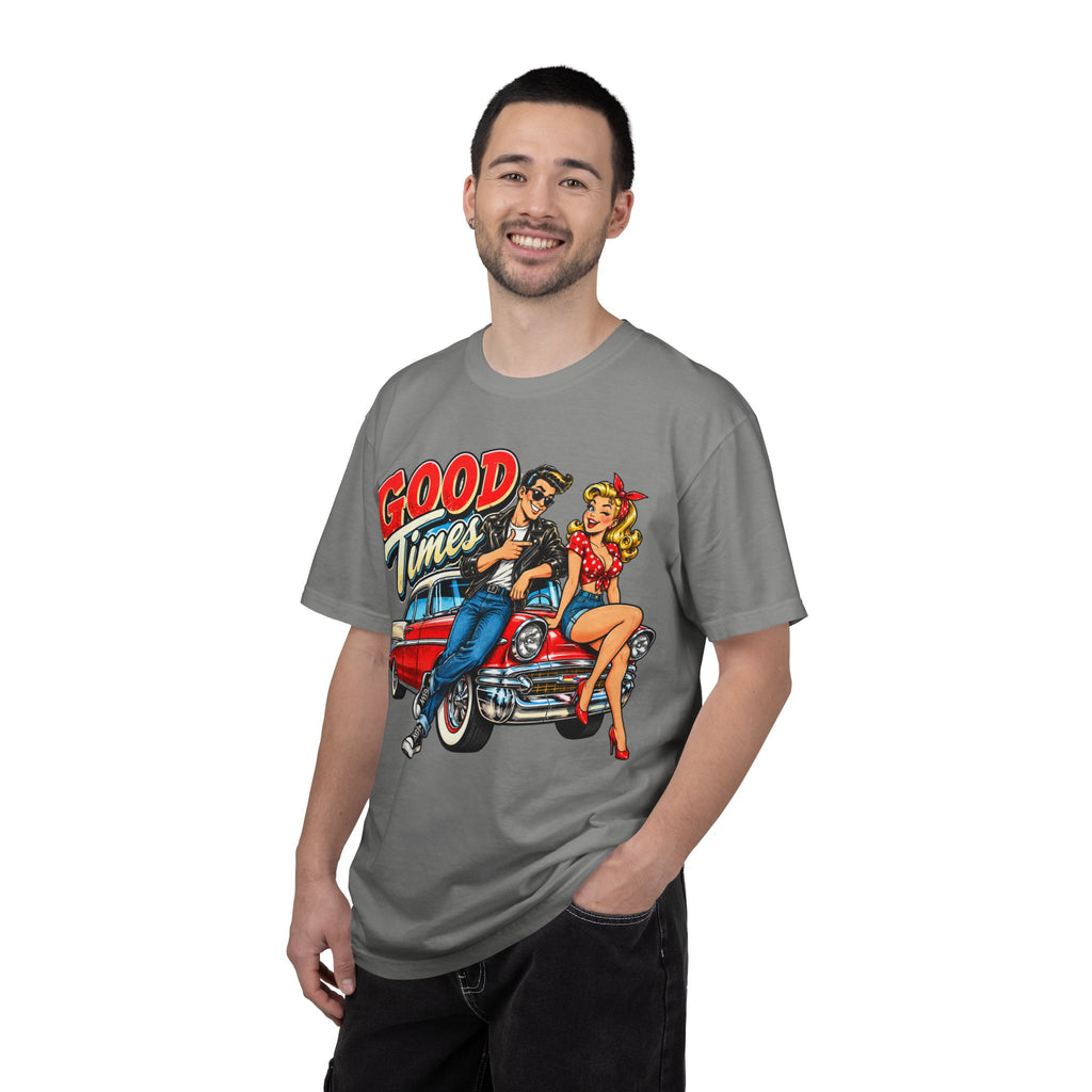 Good Times Retro Car Tee — Vintage 1950s Rockabilly Graphic T‑Shirt