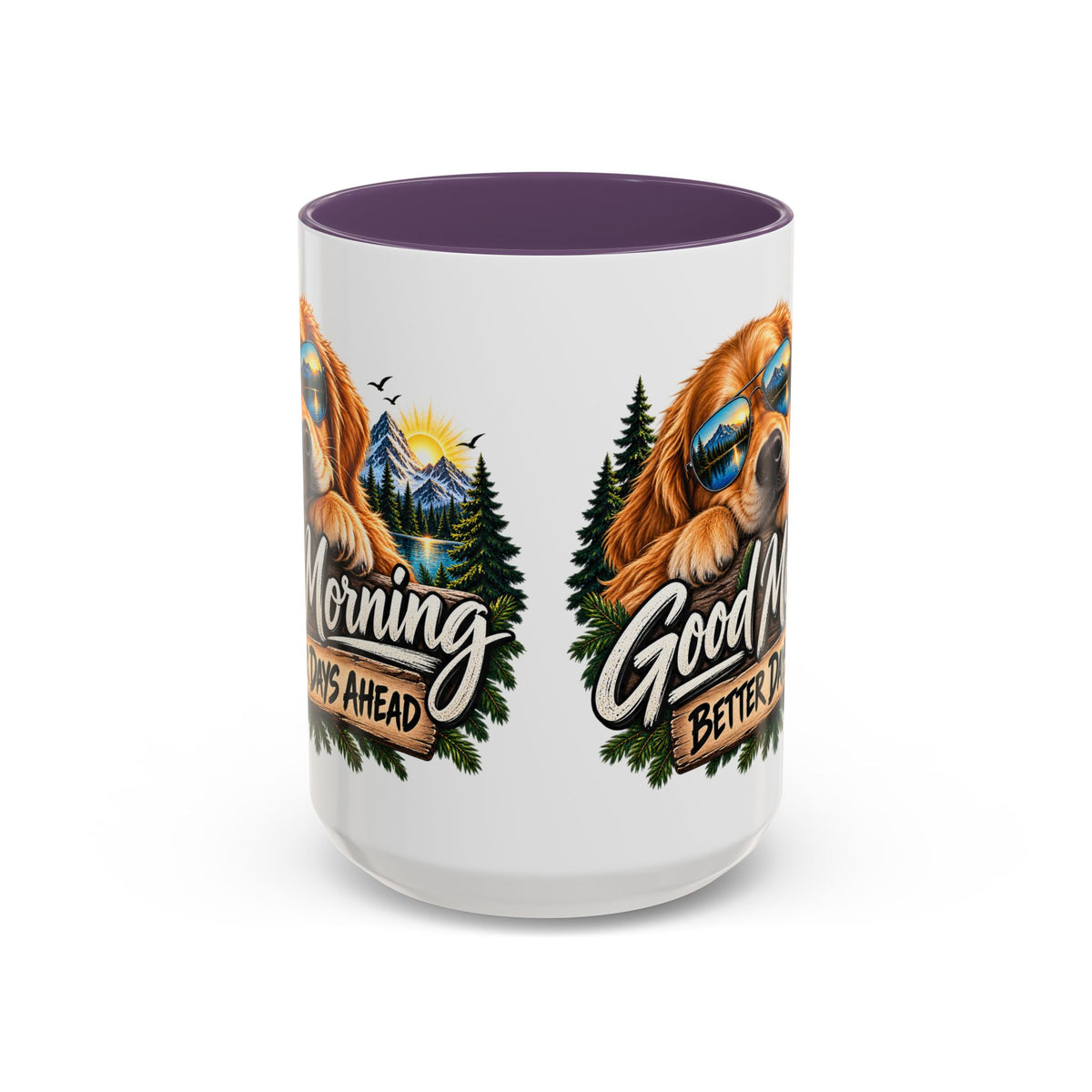 Good Morning Dog Coffee Mug — 'Good Morning, Better Days Ahead' Accent Mug