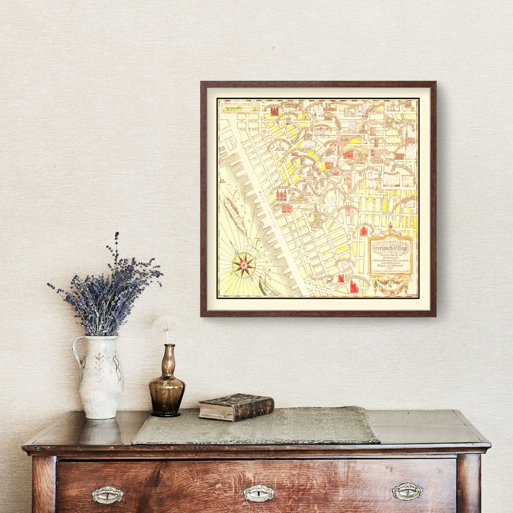 Vintage Map of Greenwich Village, New York 1934