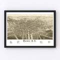 Vintage Map of Rome, New York 1886