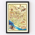 Vintage Map of Ventura County, Pennsylvania 1965