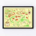 Vintage Map of Emory University Atlanta, 1940