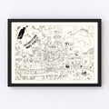 Vintage Map of Wake Forest University, 1937