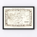 Vintage Map of China 1932