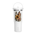 32oz Butterfly and Sunflower Floral Tumbler