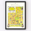 Vintage Map of Greenwich Village, New York 1934