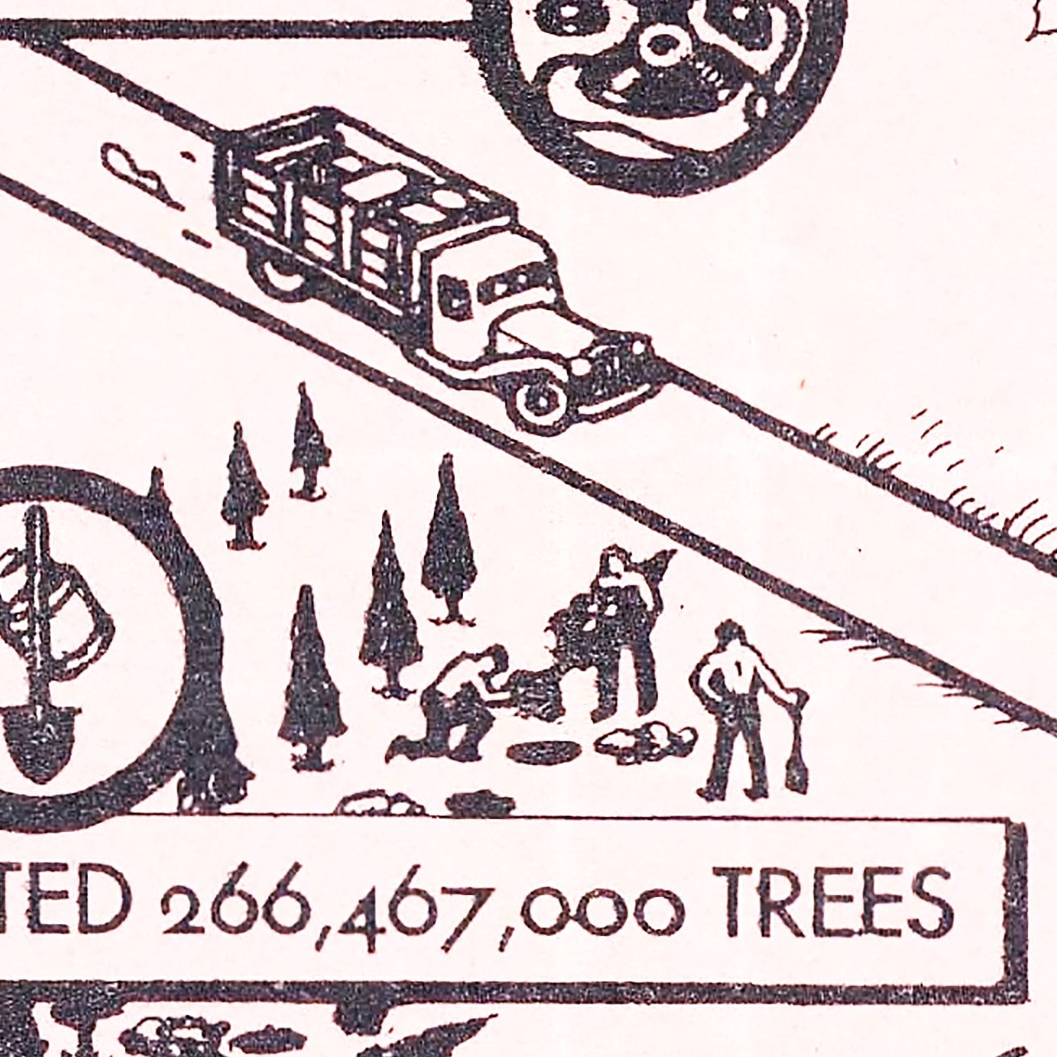 Vintage Map of Civilian Conservation Corp United States, 1935