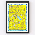 Vintage Map of Palm Springs, California 1948