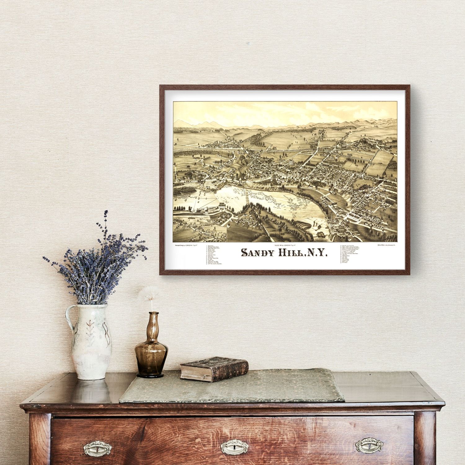 Vintage Map of Sandy Hill, New York 1884