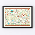 Vintage Map of The Great Smoky Mountains National Park, 1939