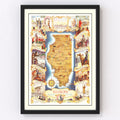 Vintage Map of Illinois 1938