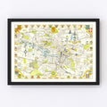 Vintage Map of Glasgow, Scotland 1938