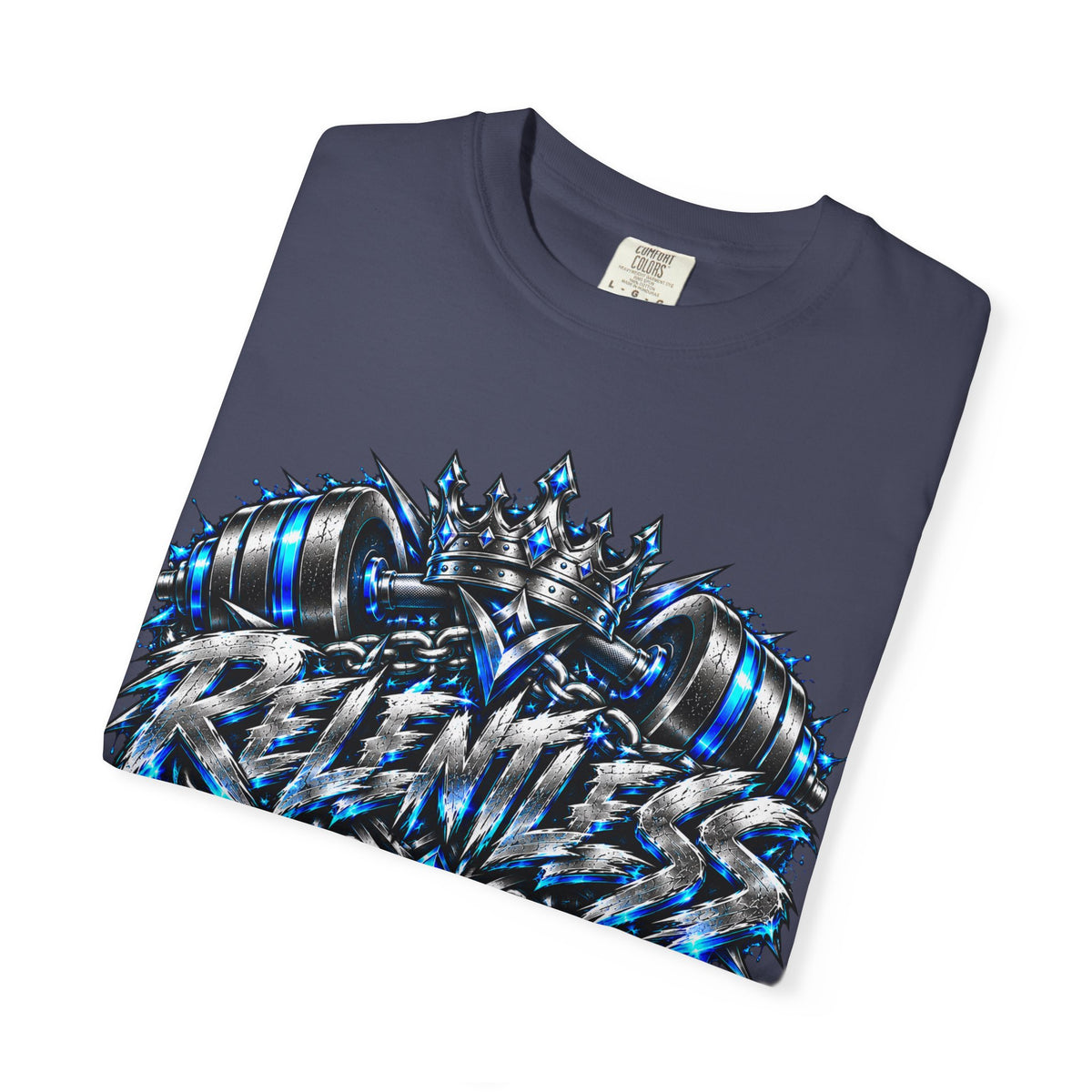 T-Shirt — Metallic Crown Graffiti Heart Graphic Tee