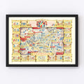 Vintage Map of Birmingham, England 1940