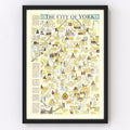Vintage Map of York, England 1948