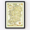 Vintage Map of Ireland 1933