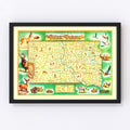 Vintage Map of South Dakota 1946
