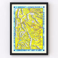 Vintage Map of Rocky Mountain National Park, 1948