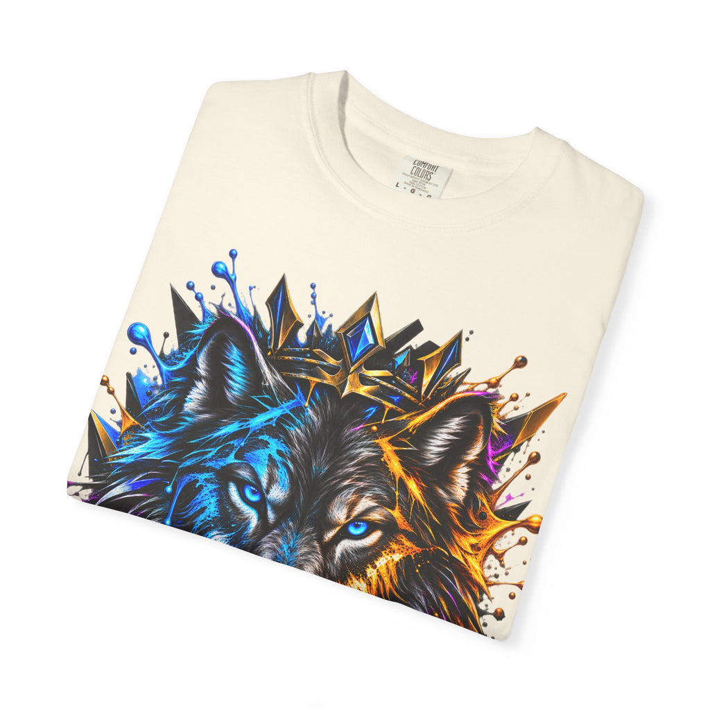 Wolf Head Graphic T-Shirt — Colorful Splash Art Tee