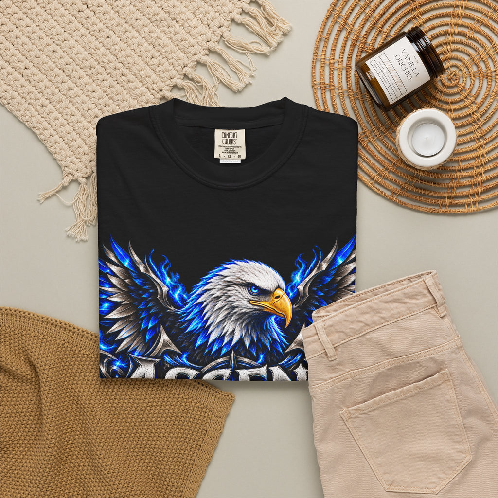 Ascend Eagle T-Shirt — Bold Blue Eagle Graphic Tee