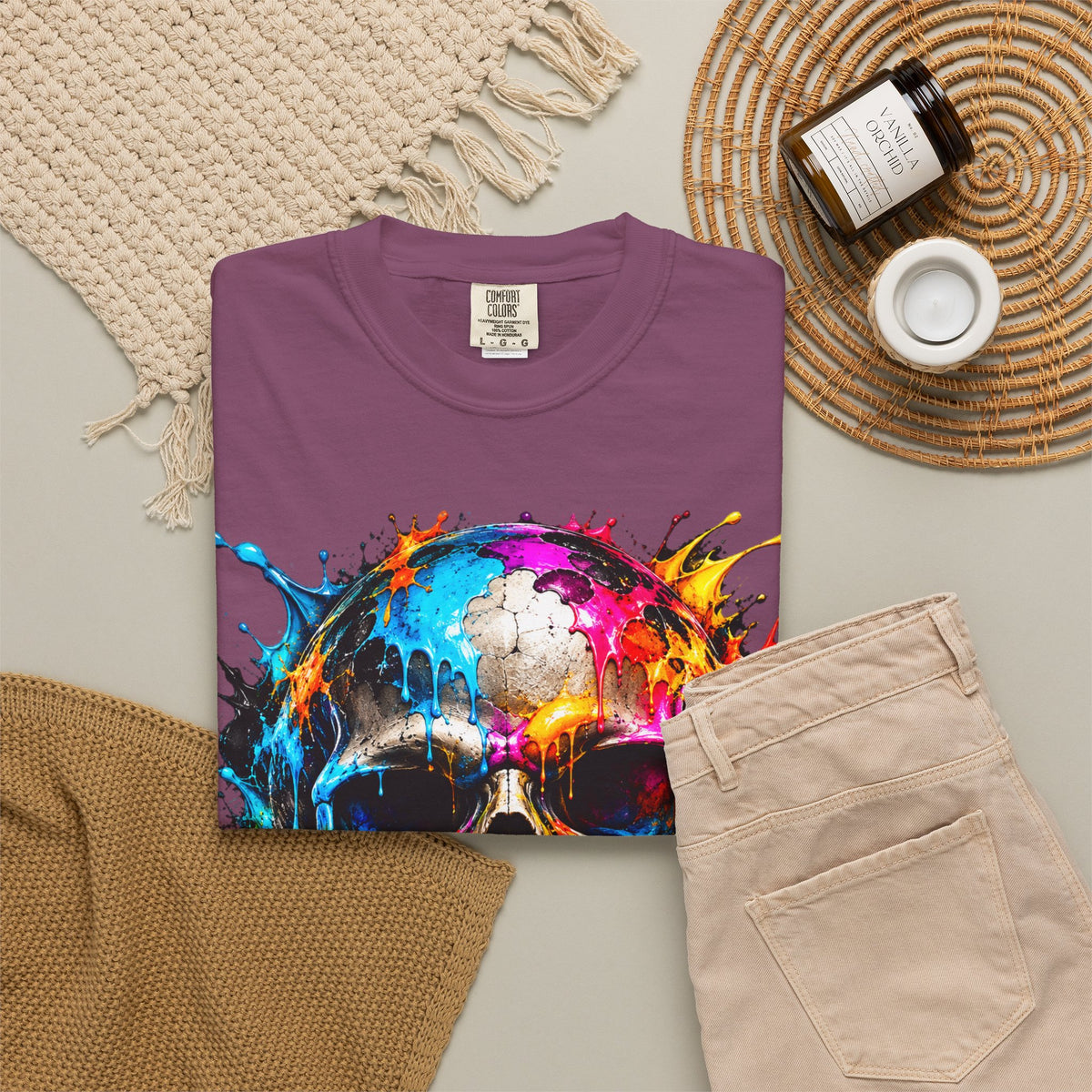 Color Splash Skull T-Shirt