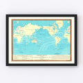 Erdkarte World Map, 1845