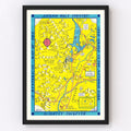 Vintage Map of Grand Teton National Park, 1947