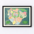 Vintage Map of Vienna, Austria 1843