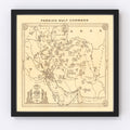 Vintage Map of Iran 1944