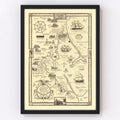 Vintage Map of Plymouth & Duxbury, 1929