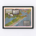 Vintage Map of North Beach Washington, 1918