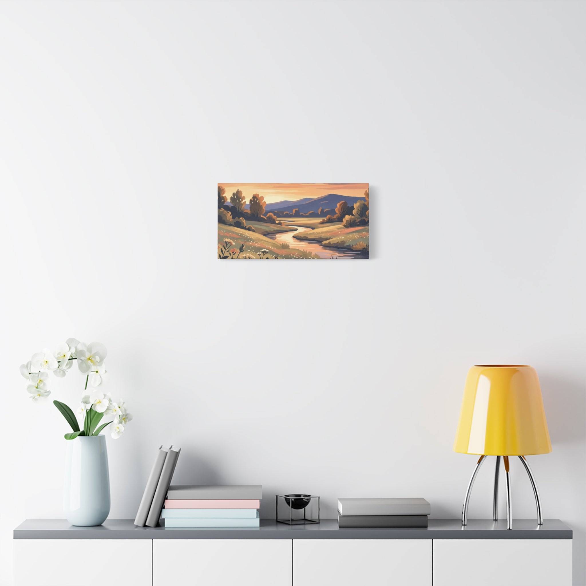 Sunset Meadow Canvas Wall Art