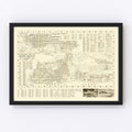Vintage Map of Miami Beach, Florida 1935