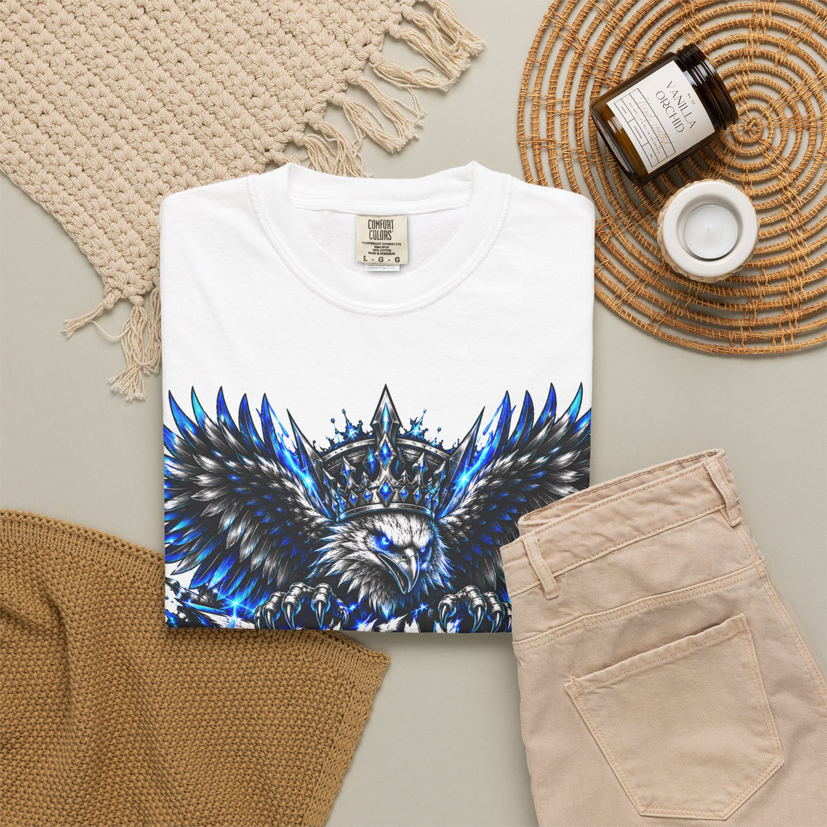 Dominate Eagle Graphic T-Shirt — Bold Crowned Eagle Design