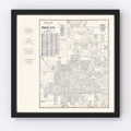 Vintage Map of Phoenix, Arizona 1920
